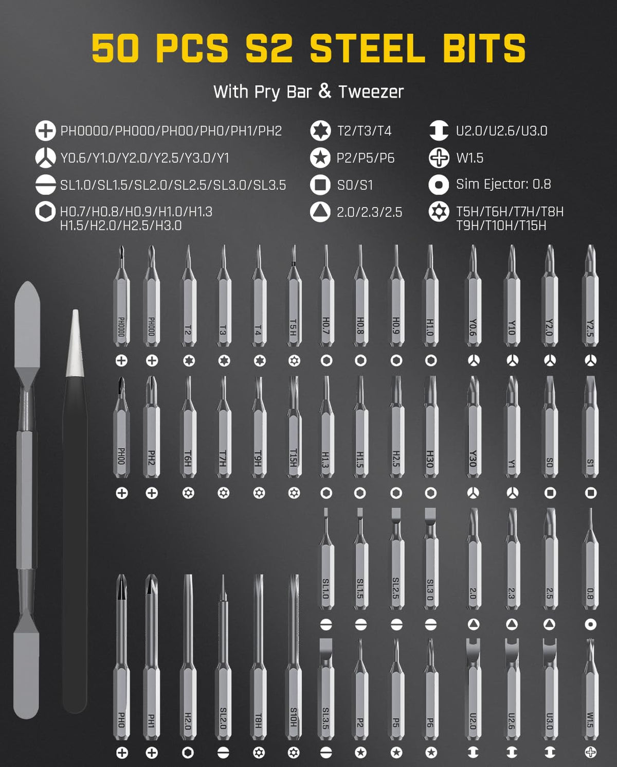Pry bar and ESD tweezers with Fanttik E2 Max Mini