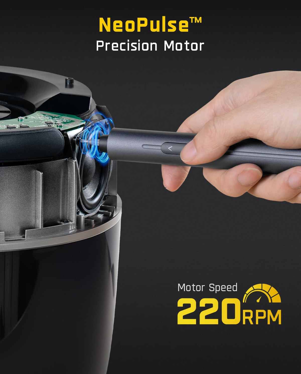 Type-C charging port on Fanttik E2 Max Mini screwdriver