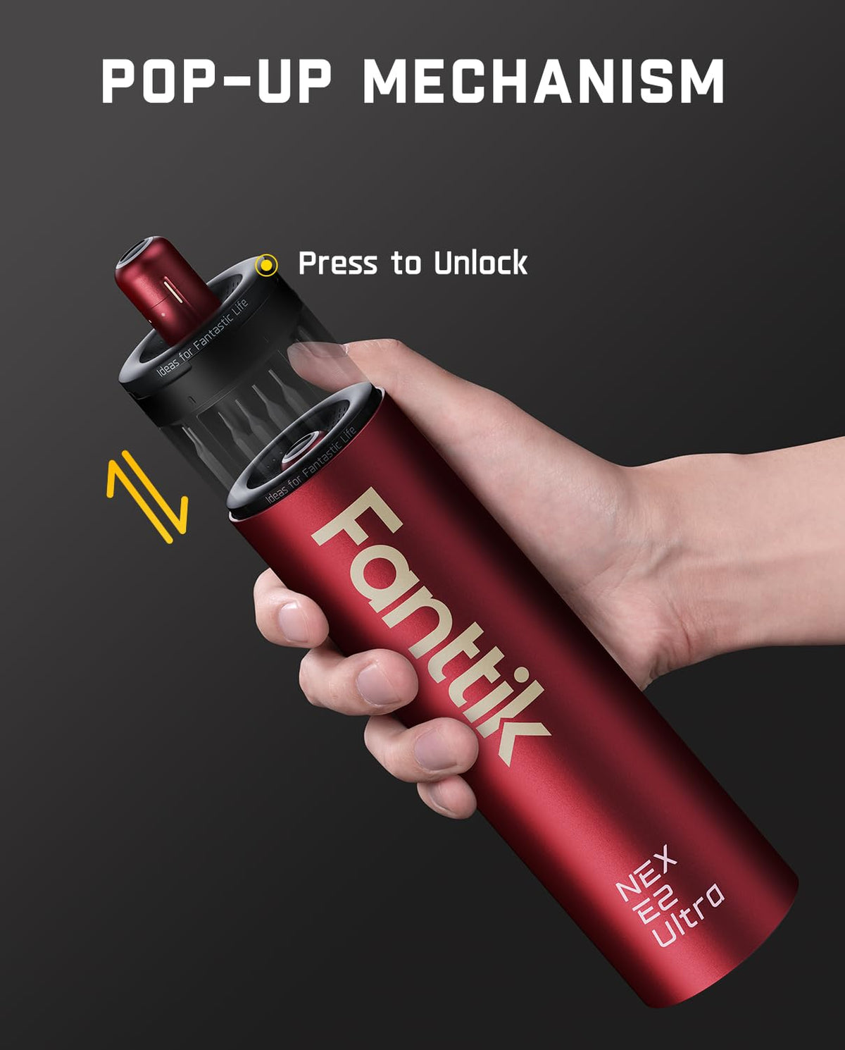 Fanttik E2 Ultra 800mAh battery for longer cordless use.