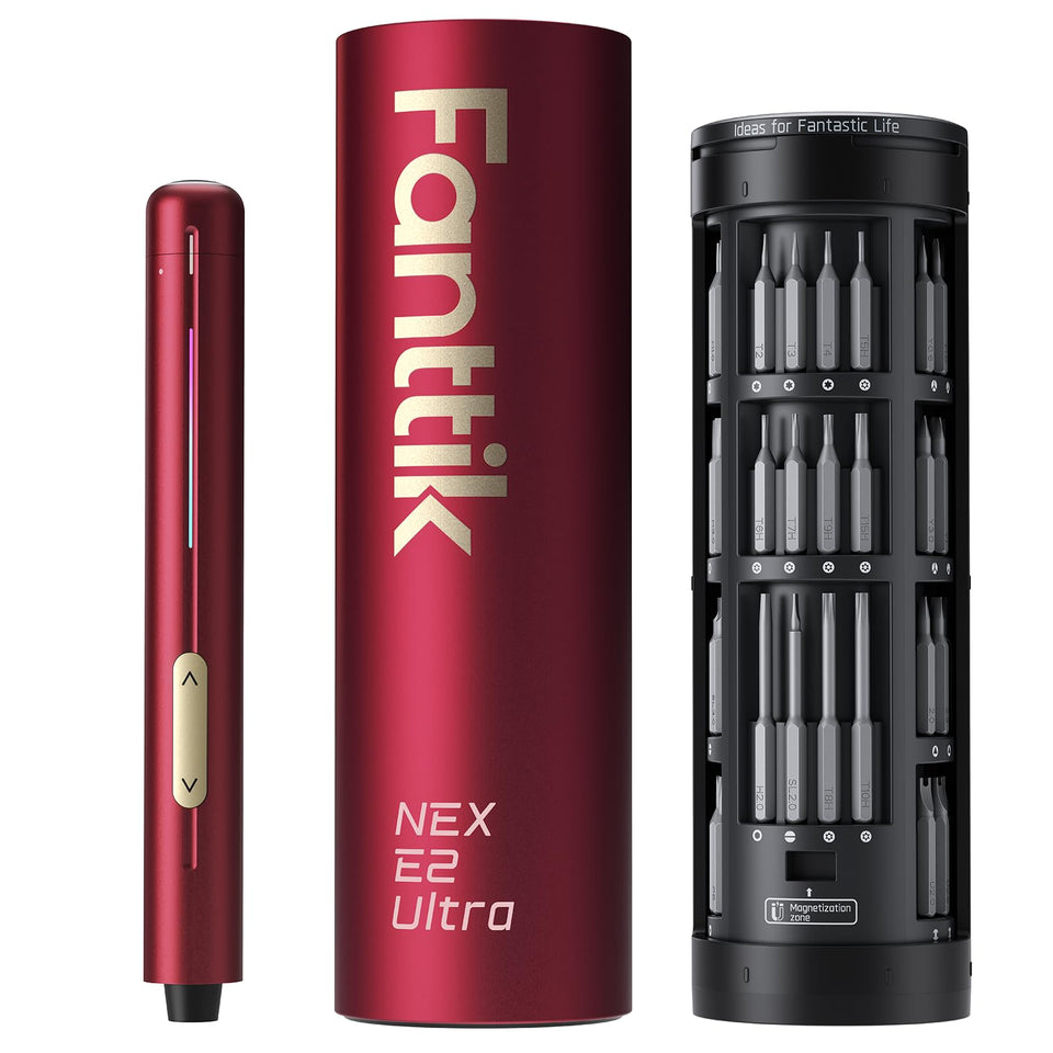 Fanttik E2 Ultra case open, showcasing organized storage for quick electronics repairs.