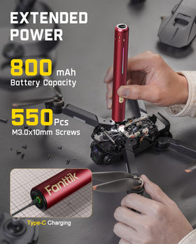 Fanttik E2 Ultra pry bar and tweezer for precise small-part handling.