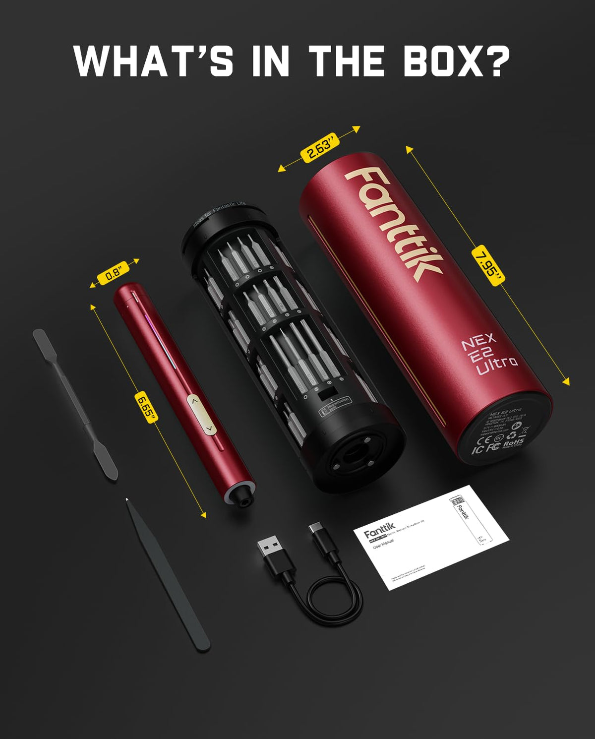Fanttik E2 Ultra red design with ergonomic grip.
