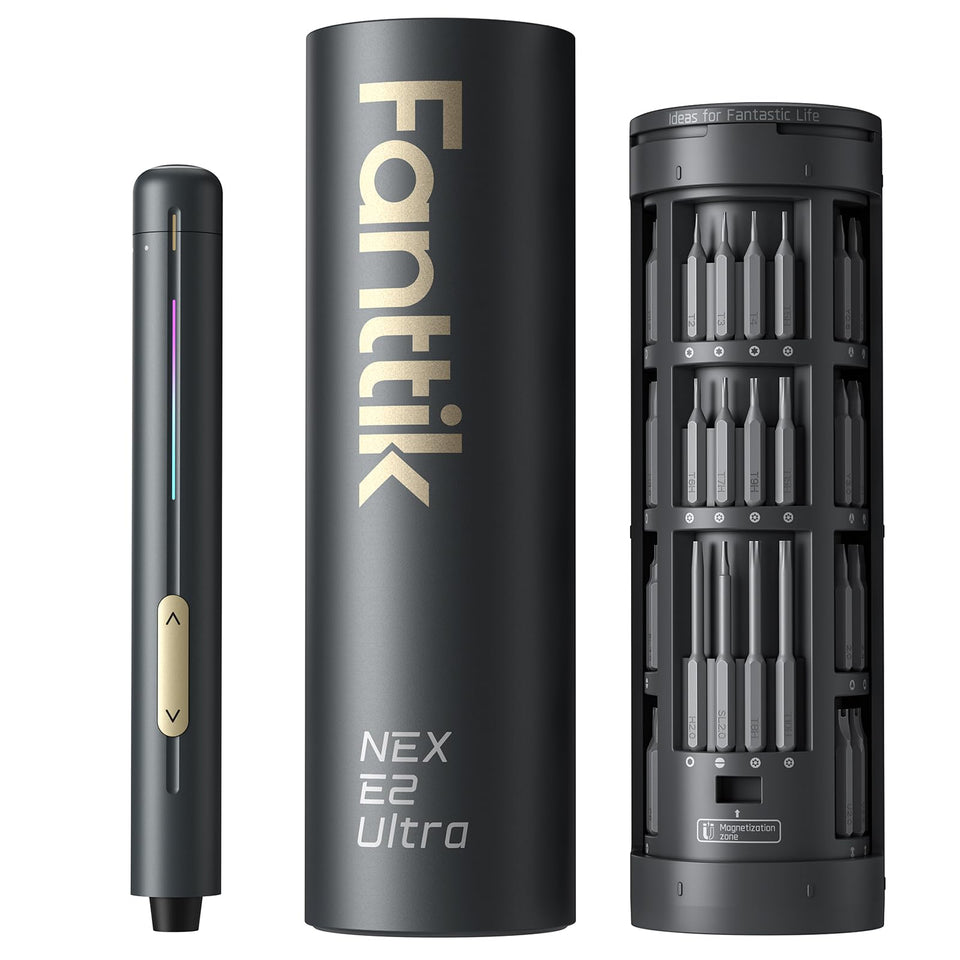Fanttik E2 Ultra magnetic storage case keeps bits organized for quick repairs.