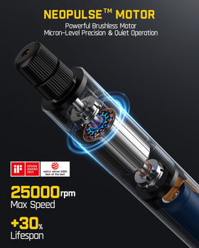 Fanttik F2 Master with five speed settings for versatile finishes