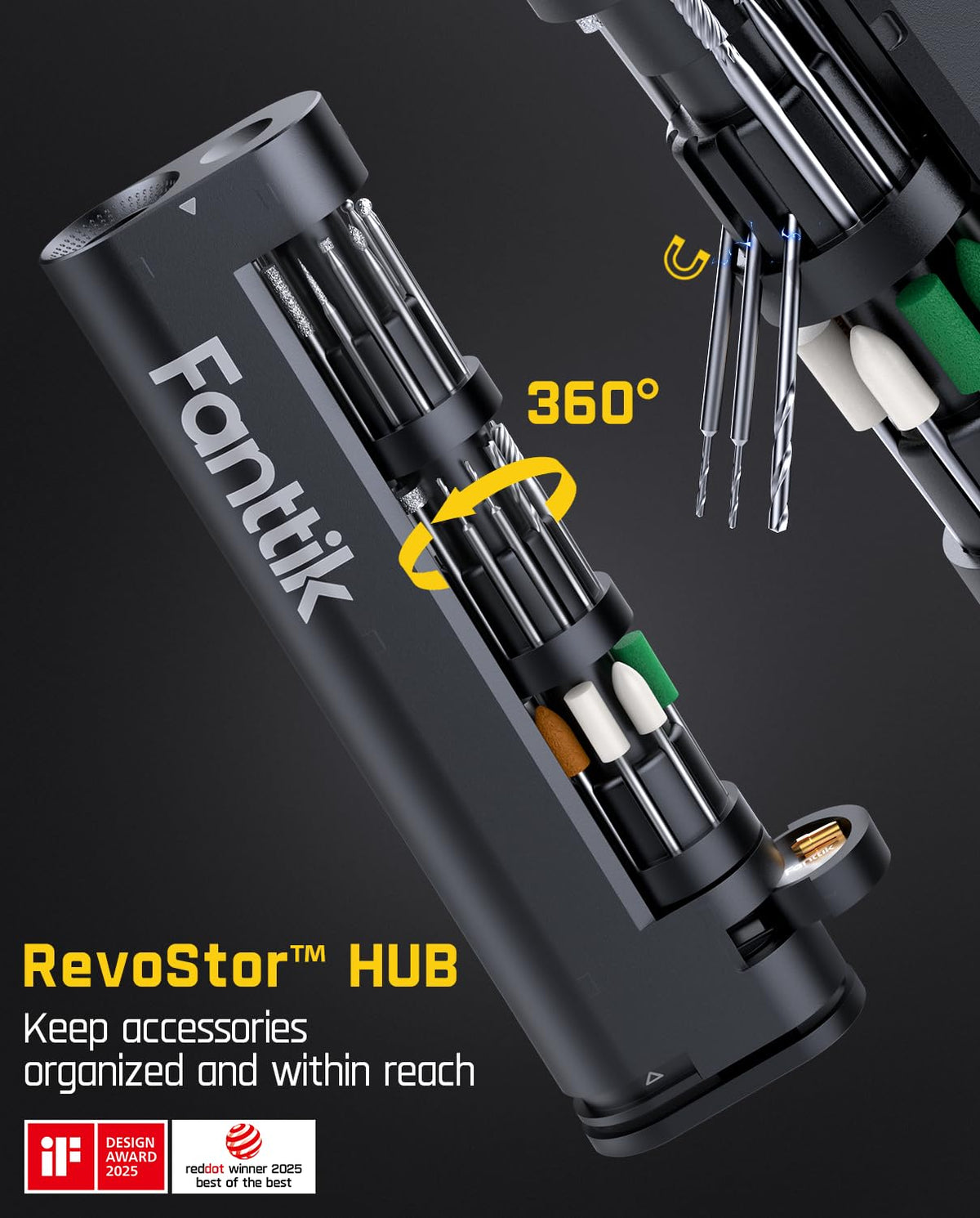 Fanttik F2 Master Revostor Hub keeps 35 accessories ready