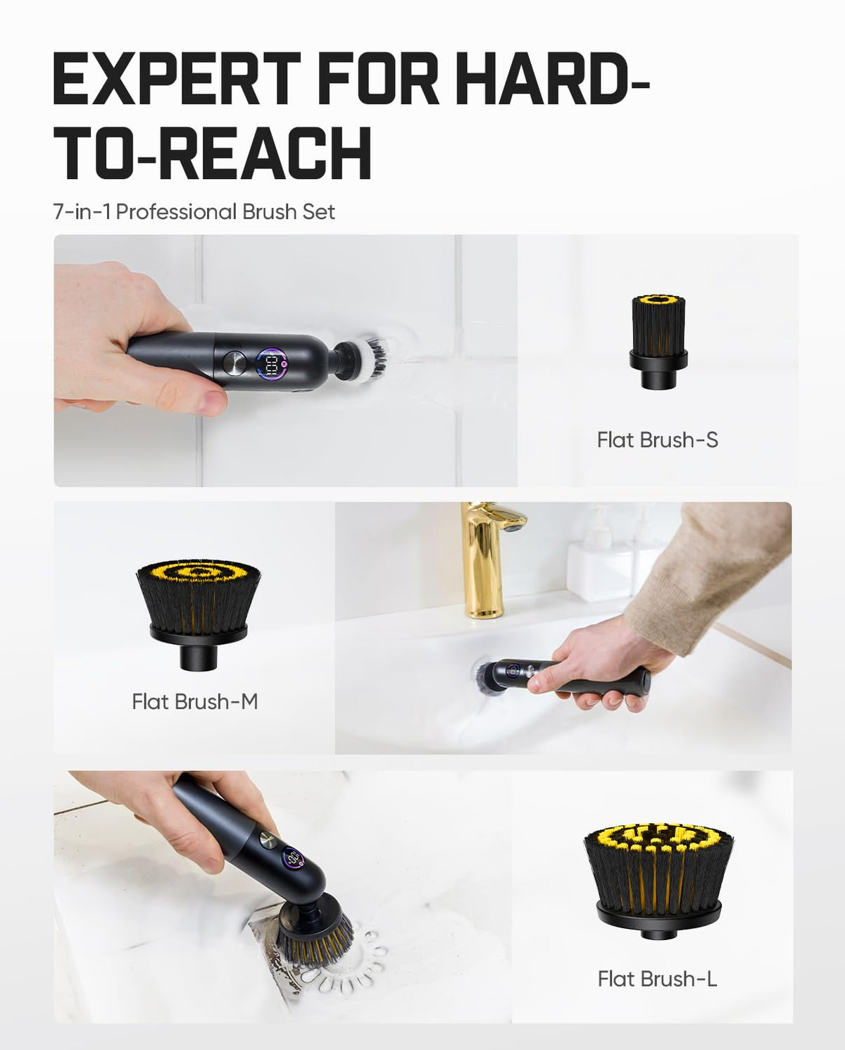 Fanttik Flip G10 Nano HomeCare quick-release brushes for easy switching