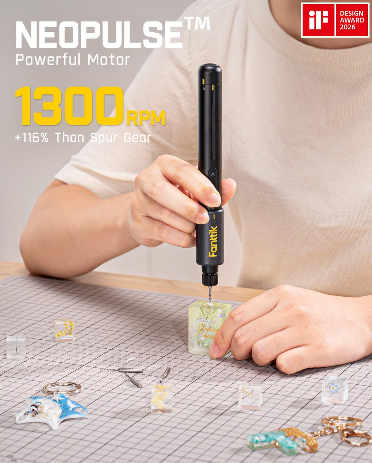 Fanttik K2 Nano battery provides extended runtime for long sessions