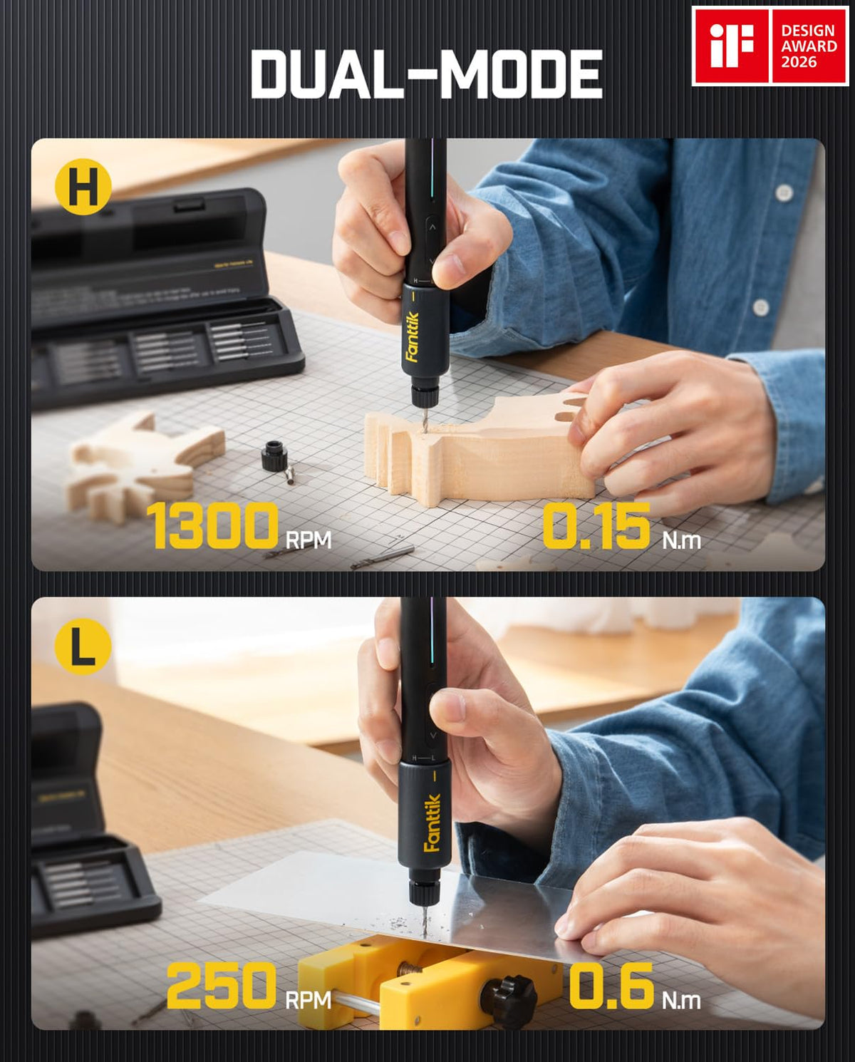 Fanttik K2 Nano dual-speed switch adapts to hard and soft materials