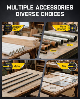 Fanttik M10 ACE includes four blades for wood, metal, tile, and diamond tasks.