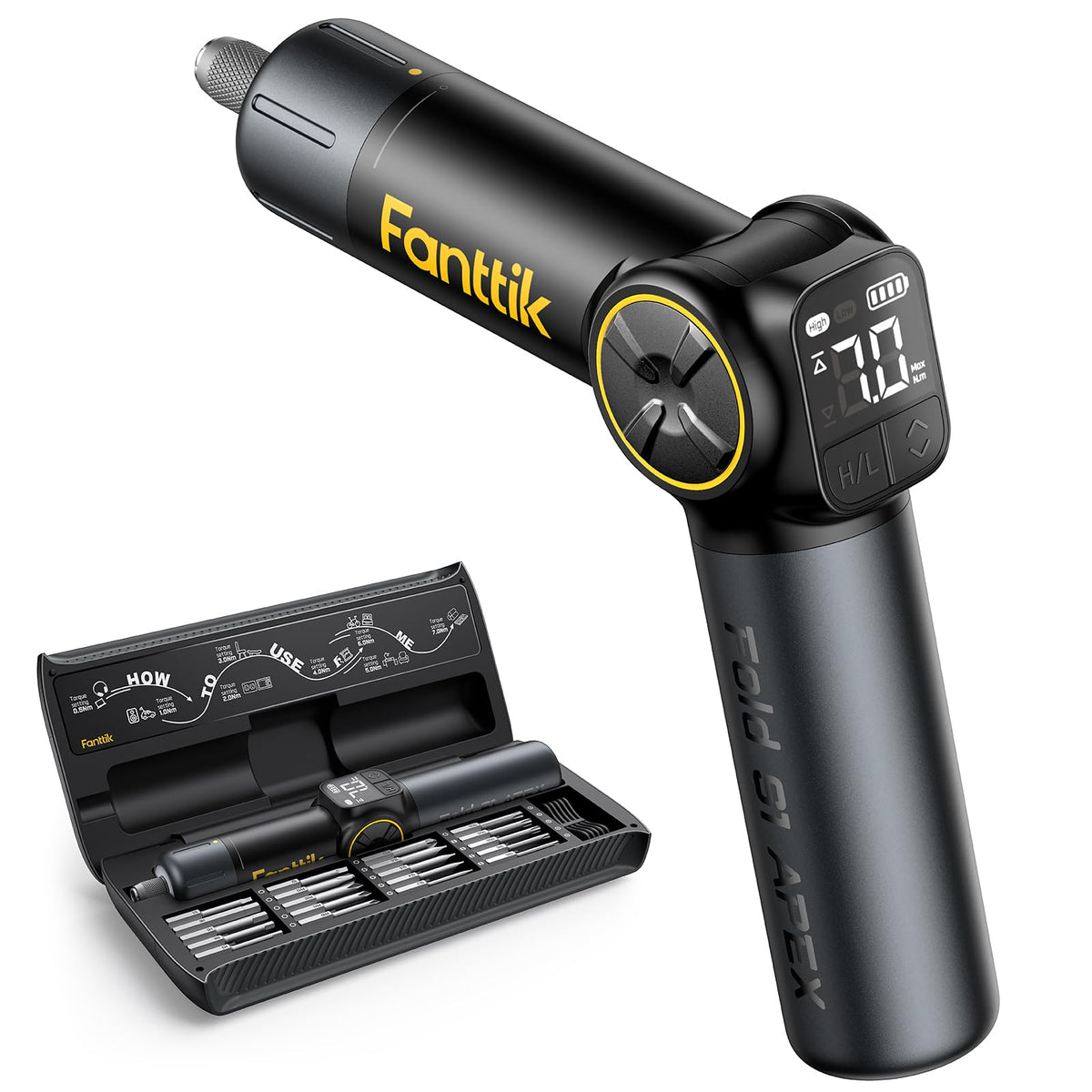 Fanttik S1 APEX pivot handle for precise screwdriving.