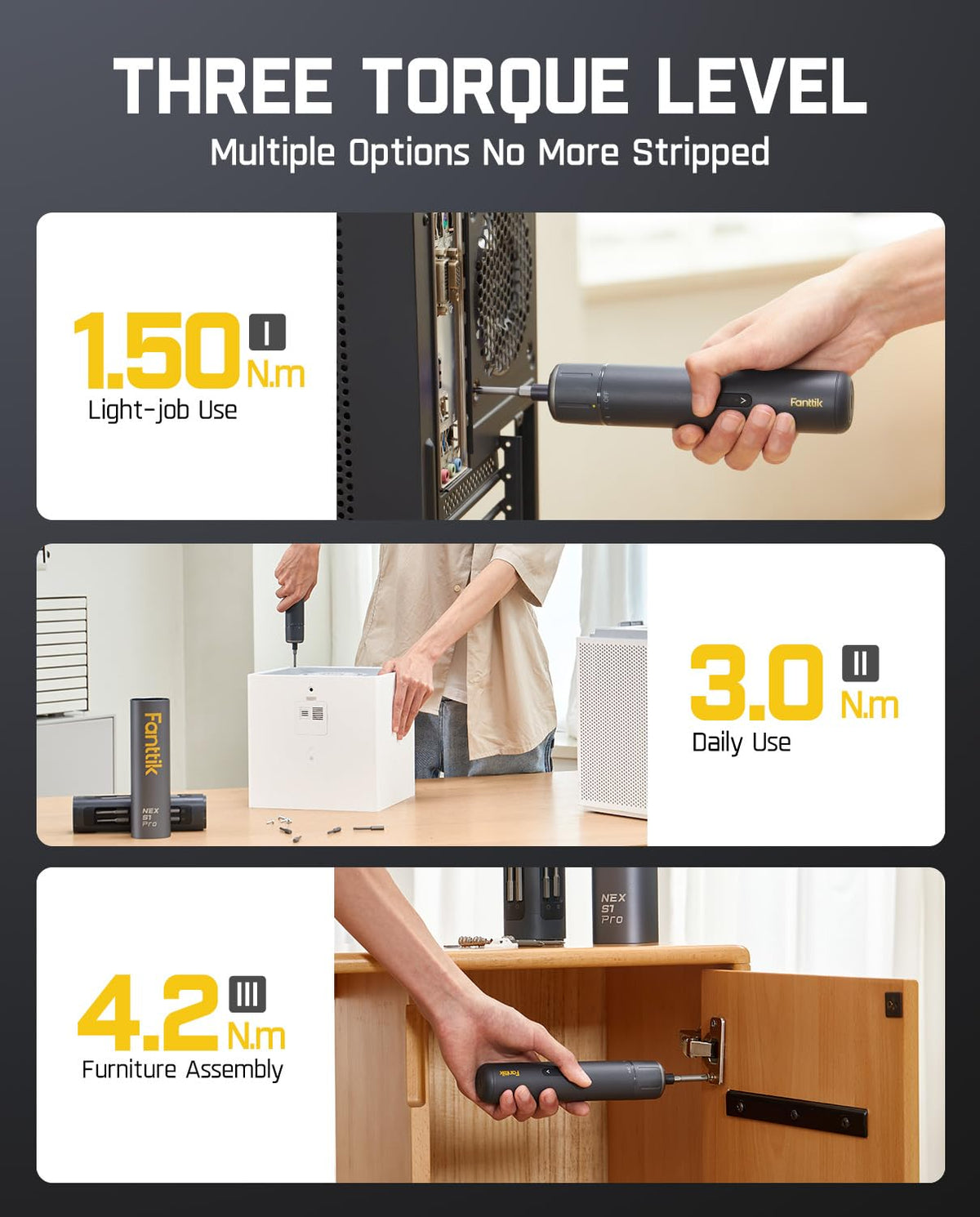 Fanttik S1 Pro magnetic case open with bits neatly organized for easy access.
