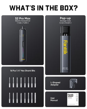 Fanttik S2 Pro Max LED work light improves workspace visibility.