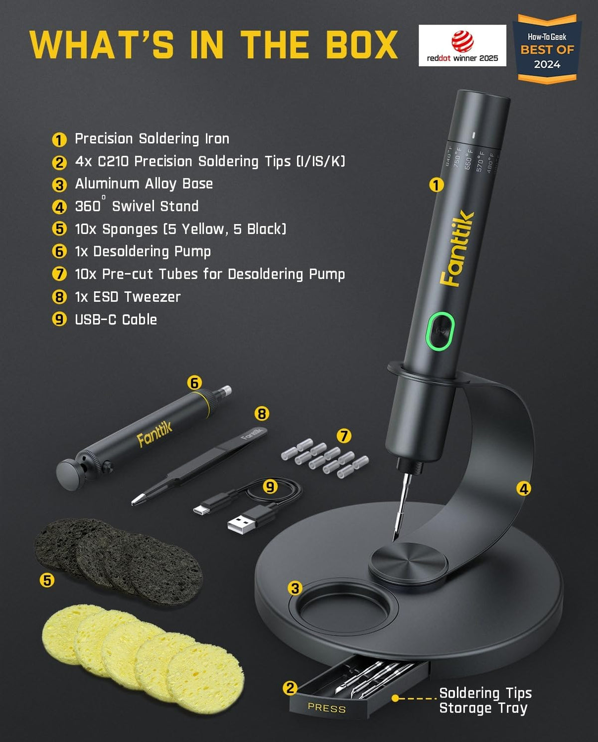 Fanttik T1 Max complete kit and accessories neatly organized