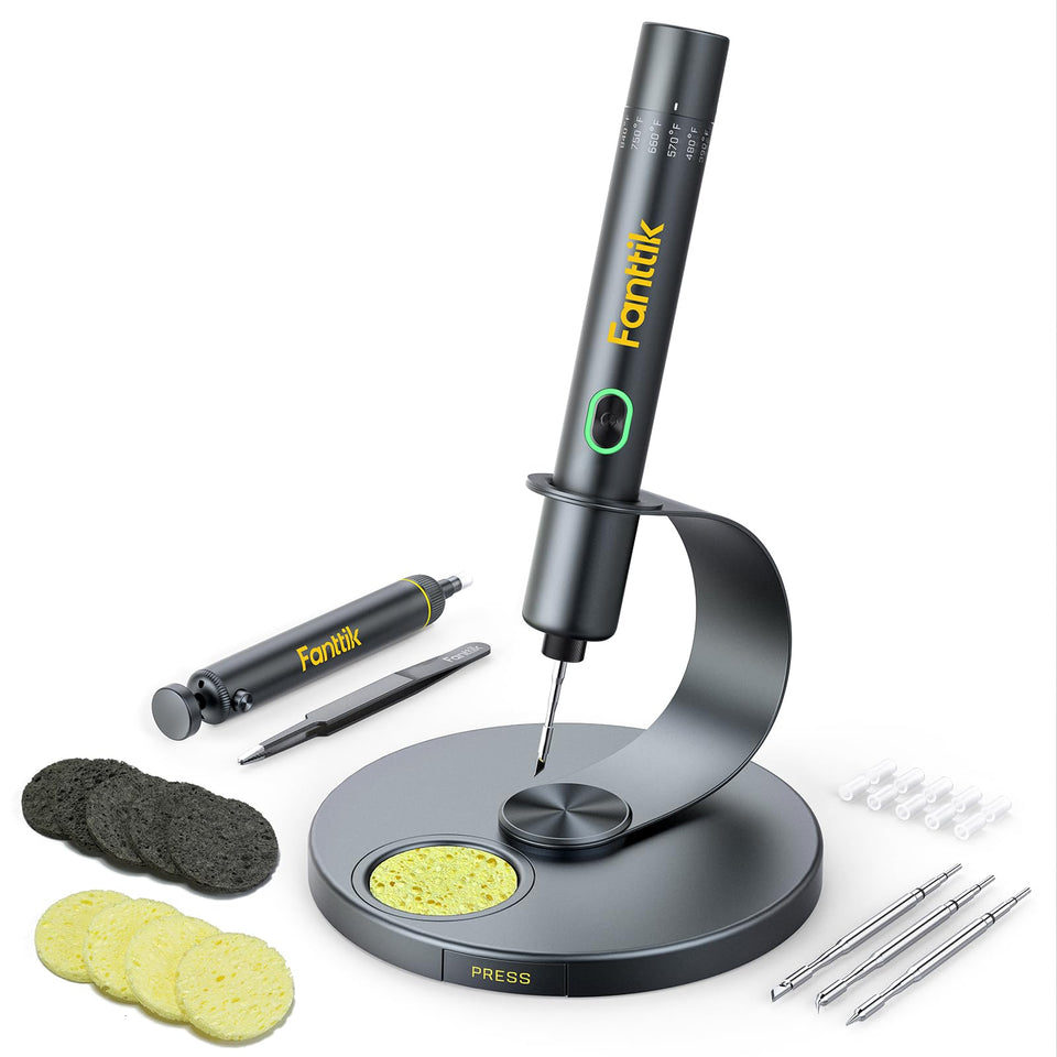 Fanttik T1 Max soldering iron front view showing compact design