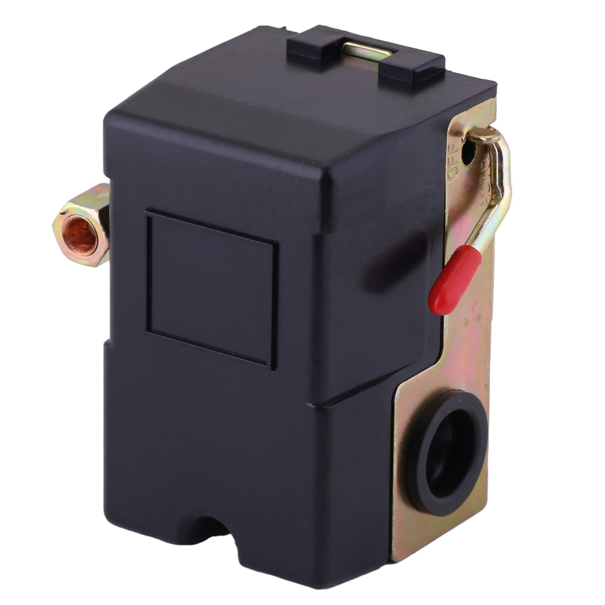 FanWayer pressure switch unloader lever eases air release during shutoff.