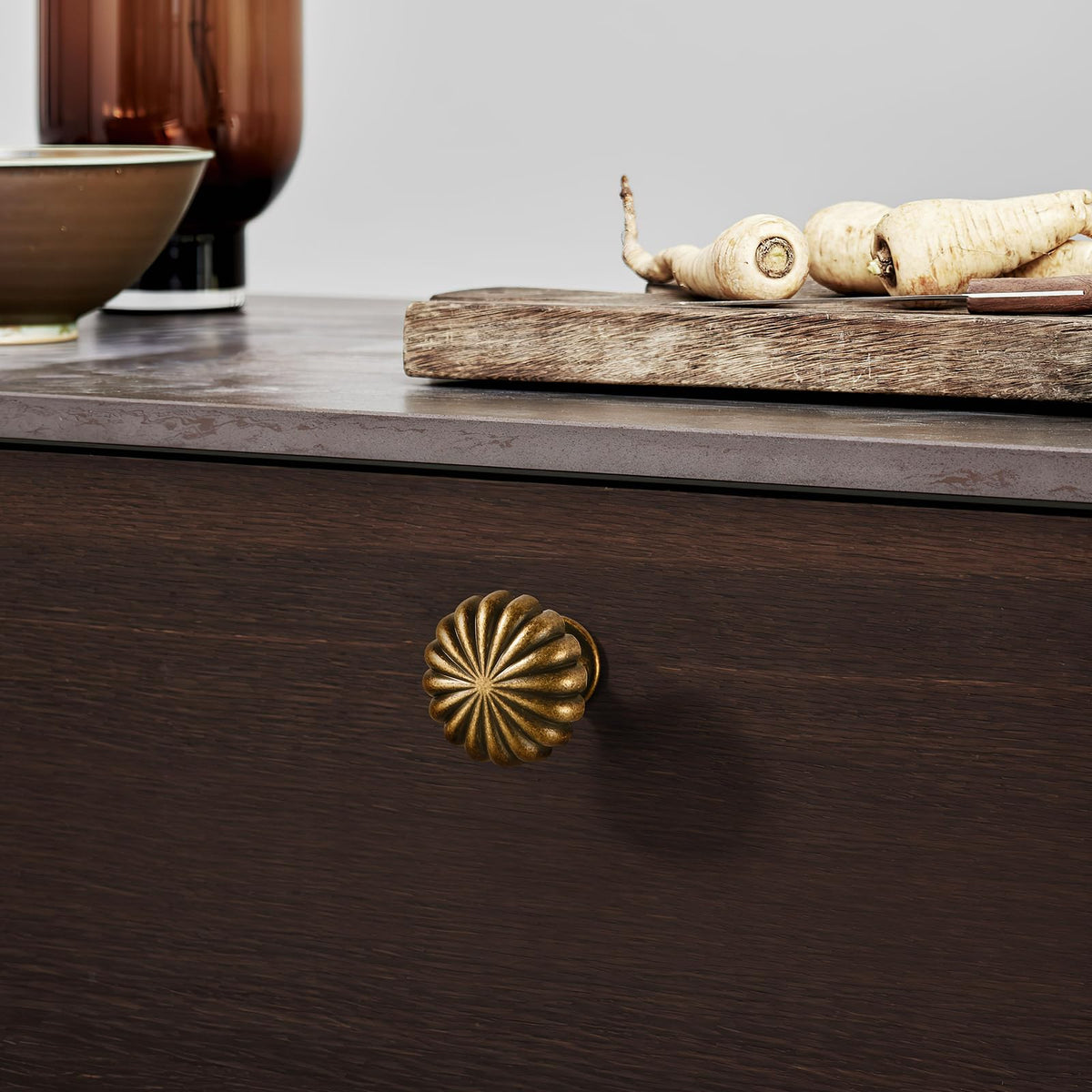 FAPUAL knob installed on dresser drawer adds vintage appeal