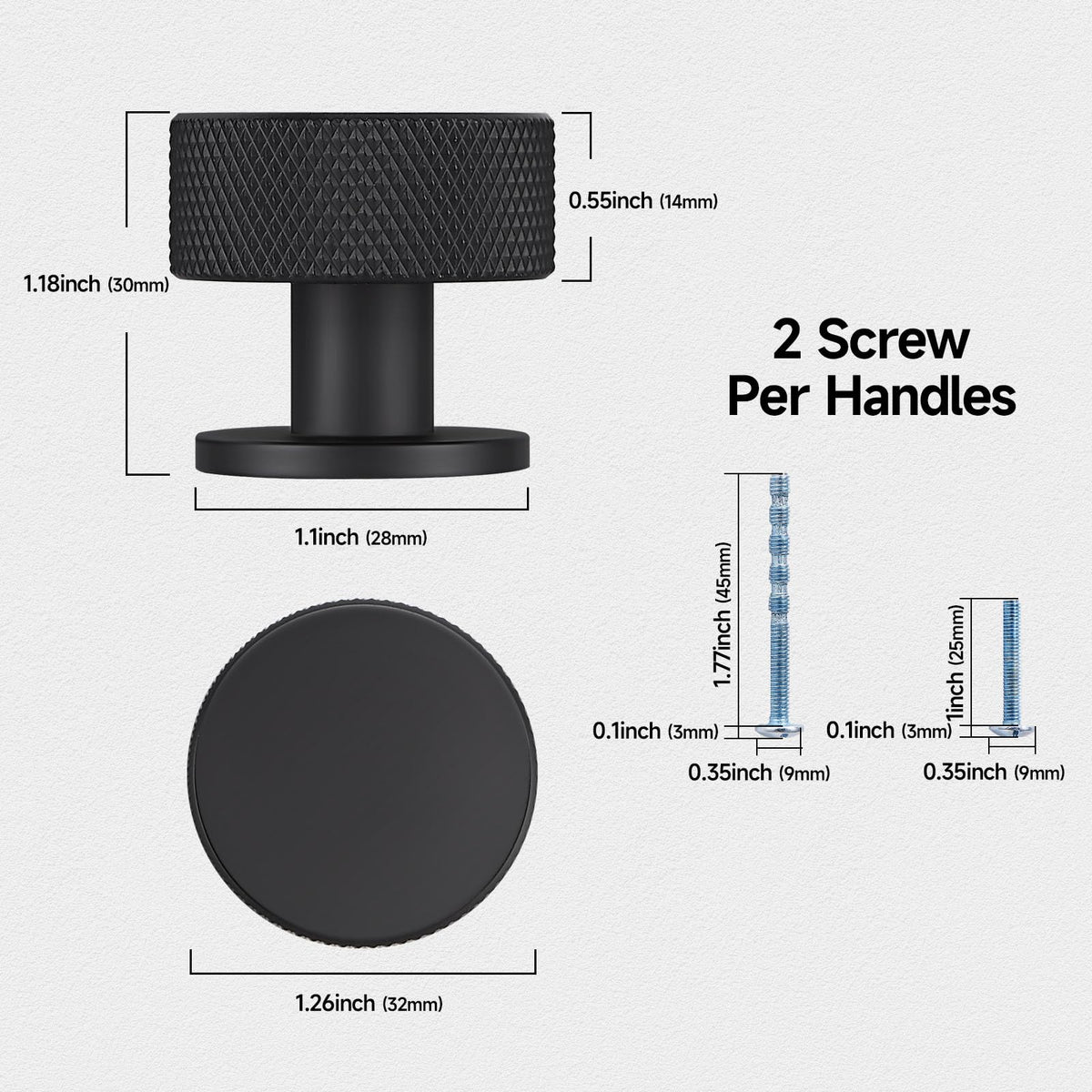 FAPUAL matte black cabinet pull 32mm for drawers adds modern flair and easy grip.
