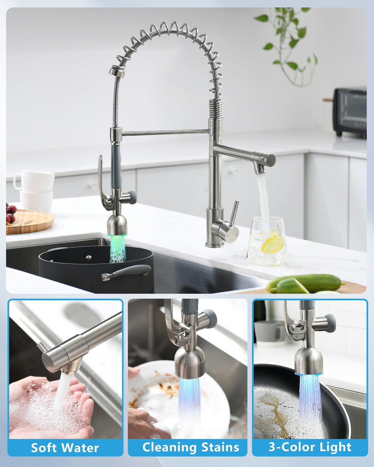 Fapully heavy-duty spring supports smooth pull-down action daily