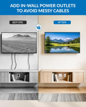 Farlaku 9.8ft extension cable provides flexible in-wall wiring option.