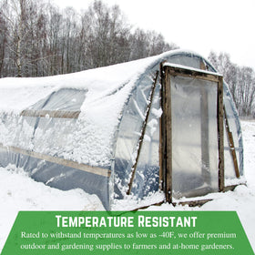 Farm Plastic Supply clear vinyl sheeting offers transparent window glazing with durability.