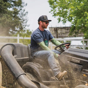 Durable polyester blend resists snags on FARMER'S DEFENSE arm sleeves