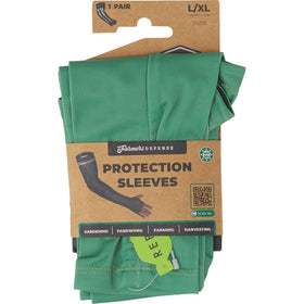 Forest green FARMER'S DEFENSE sleeves ideal for harvesting and outdoor tasks