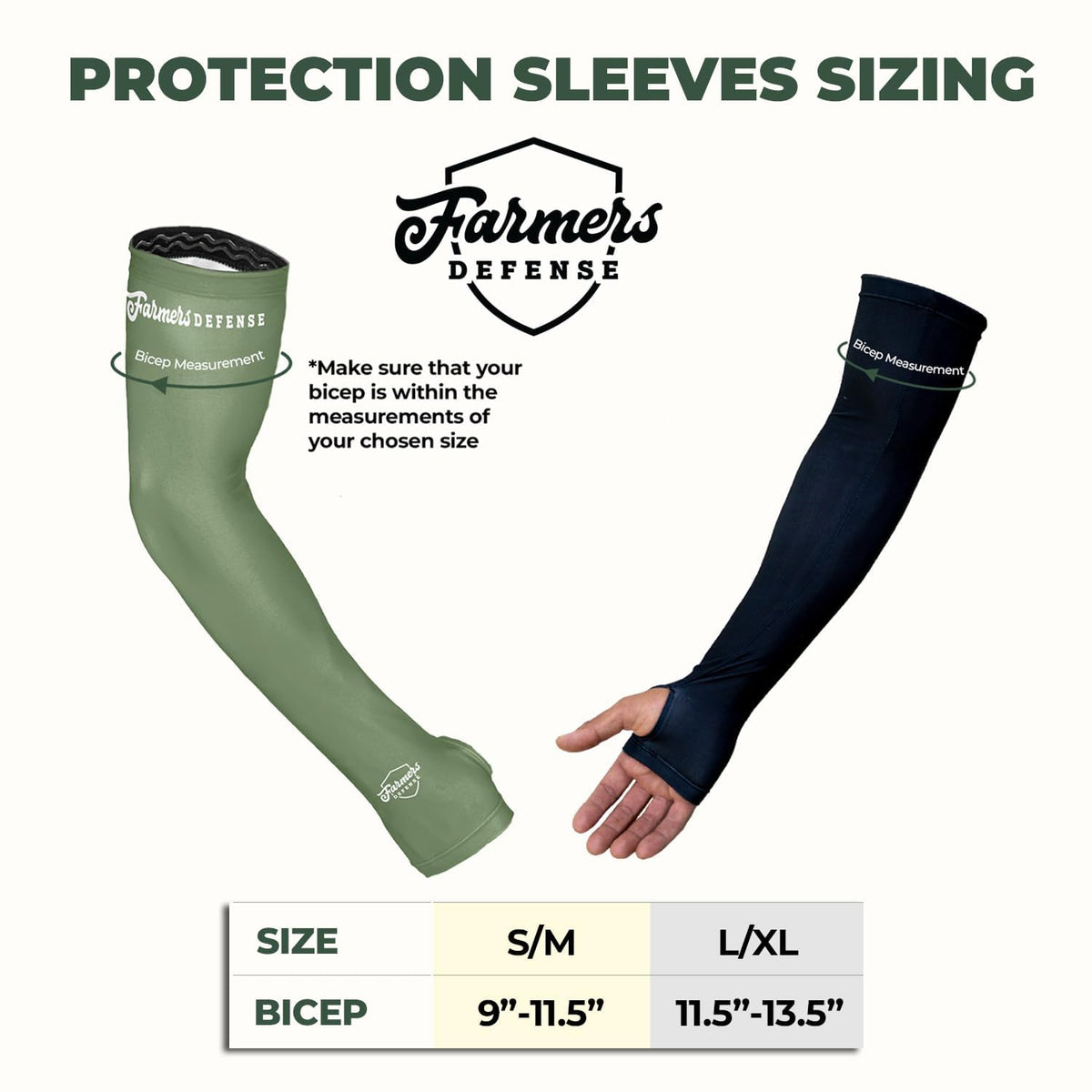 FARMER'S DEFENSE recycled fabric sleeves showcase eco-friendly design for women and men.