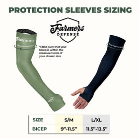 FARMER'S DEFENSE recycled fabric sleeves showcase eco-friendly design for women and men.