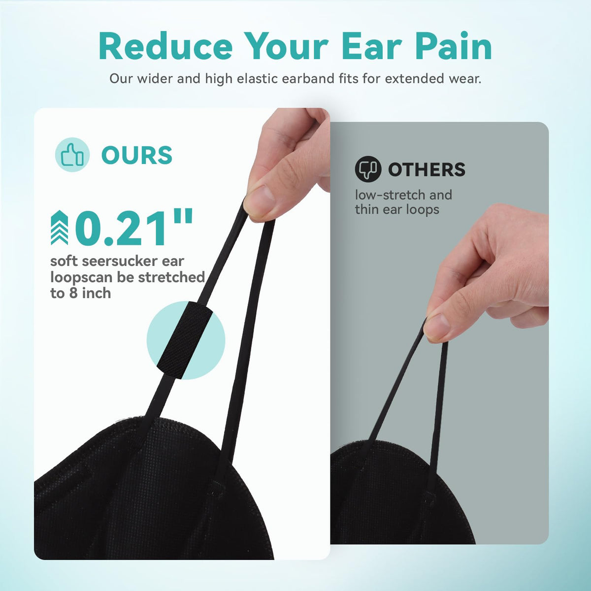 FASAOH KN95 inner skin-friendly layer absorbs moisture from breath