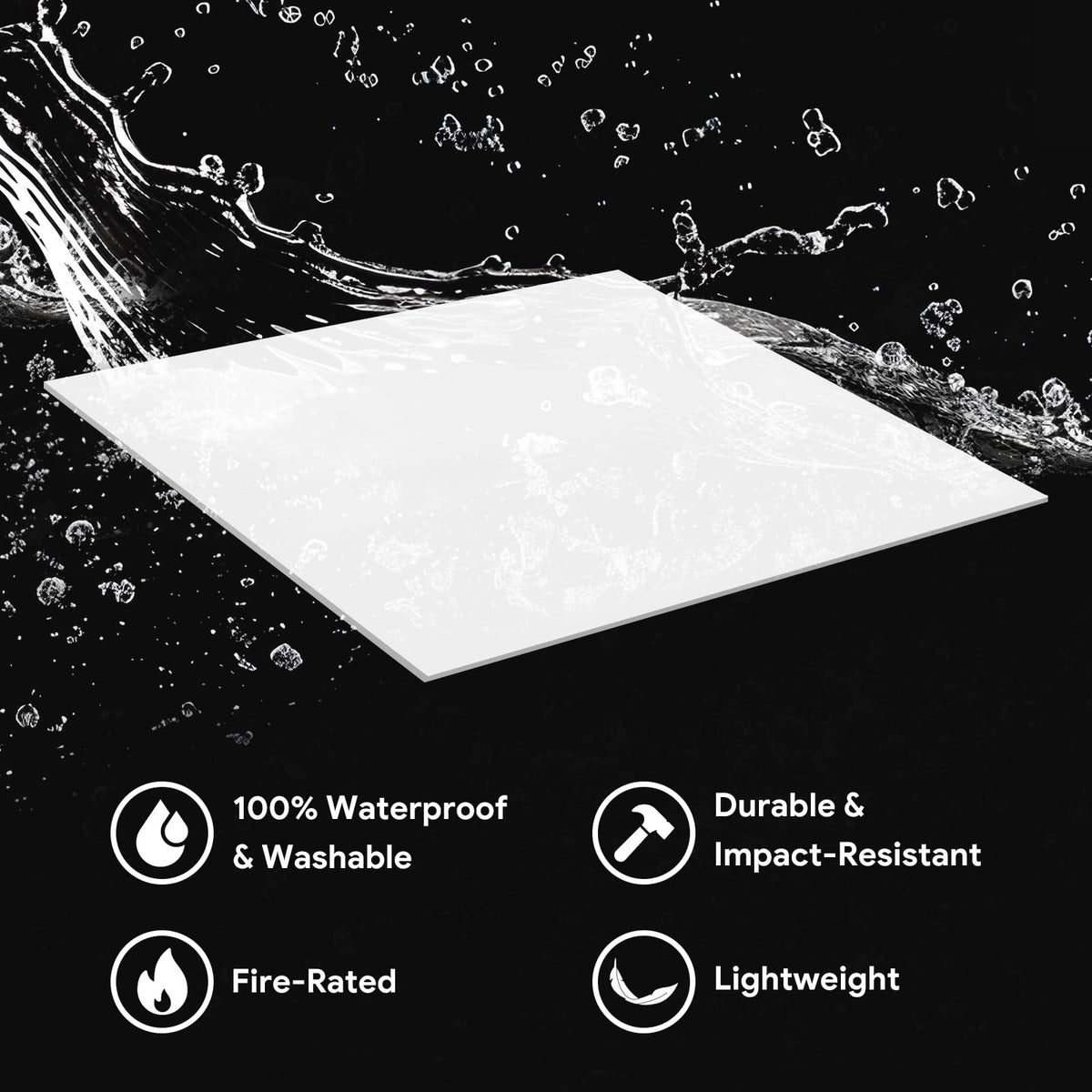 Lightweight tiles that cut easily for DIY installations.