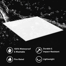 Lightweight tiles that cut easily for DIY installations.