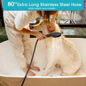FASDUNT 80-inch stainless steel hose offers extended reach and durable performance.