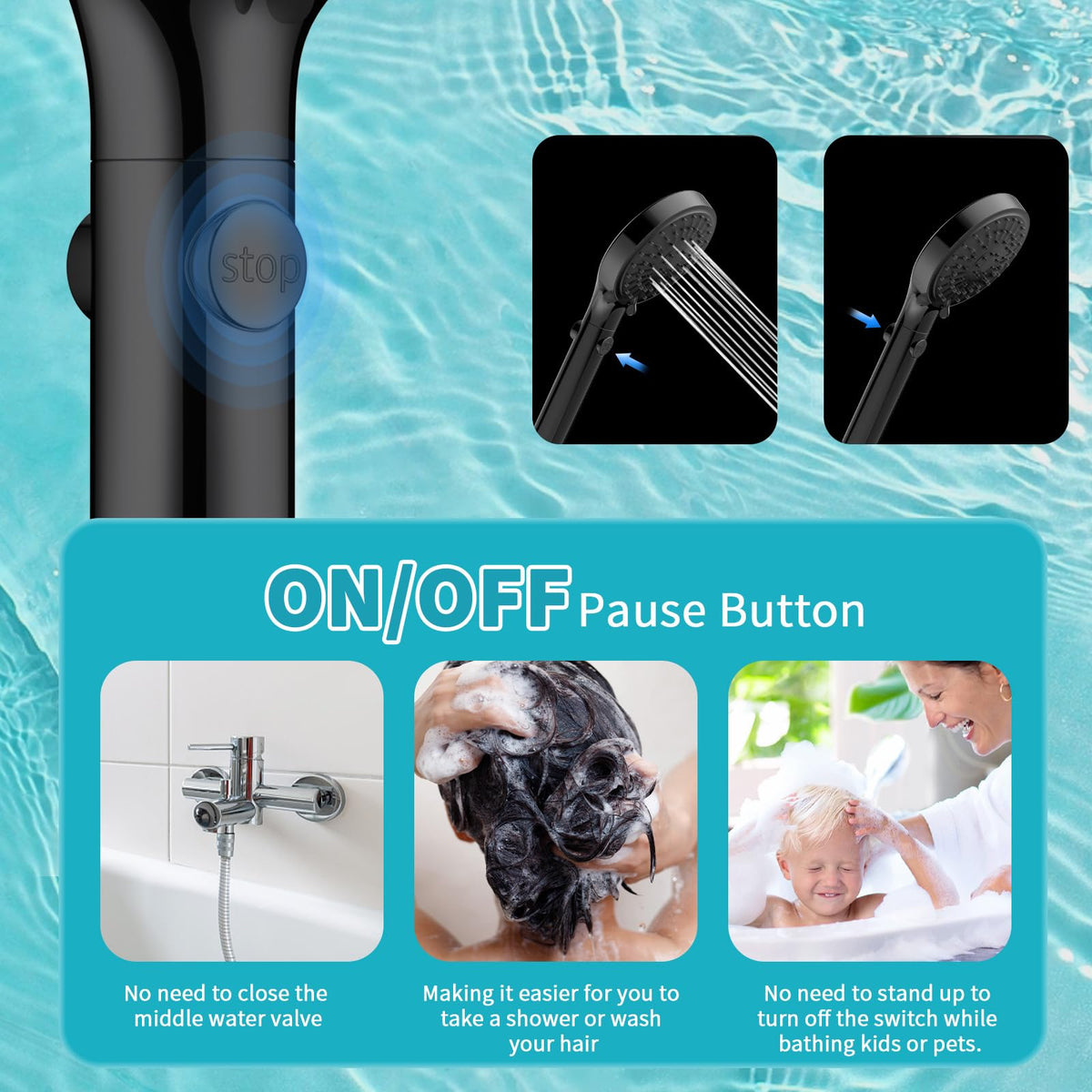 FASDUNT adjustable shower head holder with brass swivel provides reliable angle control.