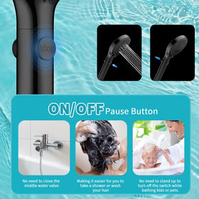 FASDUNT adjustable shower head holder with brass swivel provides reliable angle control.