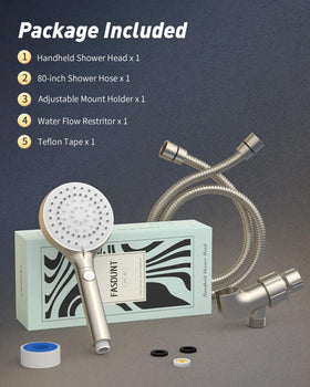FASDUNT anti-clog silicone nozzles promote clear water flow.