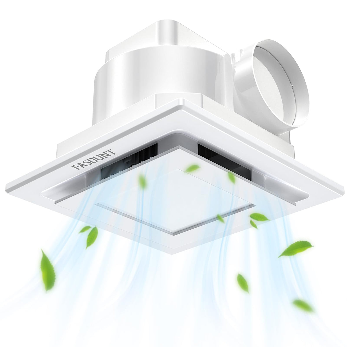 FASDUNT bathroom exhaust fan light with 120 CFM clears mirrors