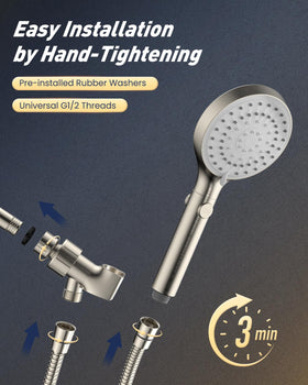 FASDUNT brass swivel joint ensures smooth, leak-free positioning.