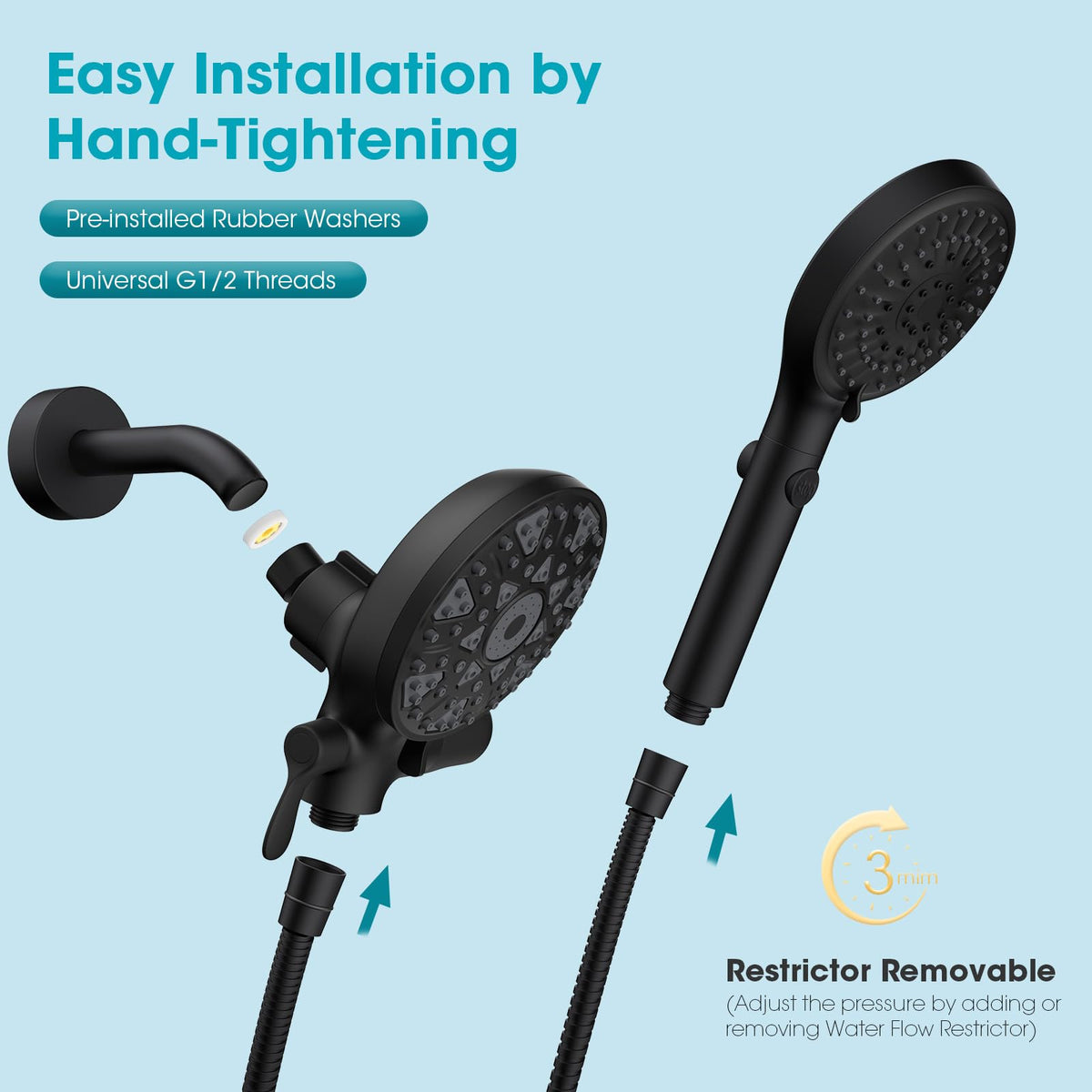 FASDUNT easy installation with included accessories and tool-free setup.