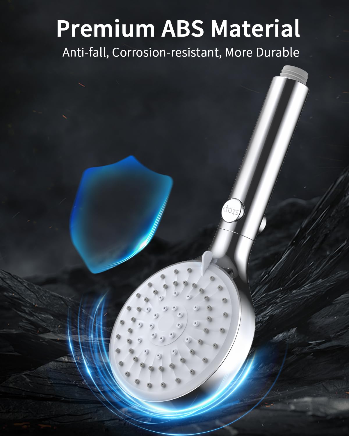 FASDUNT easy-install kit fits most showers without tools.