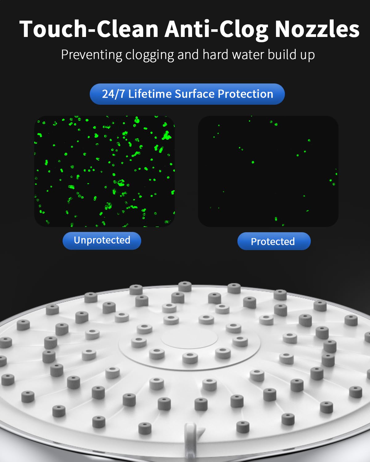 FASDUNT handheld shower head offers flexible control for easy bathing.