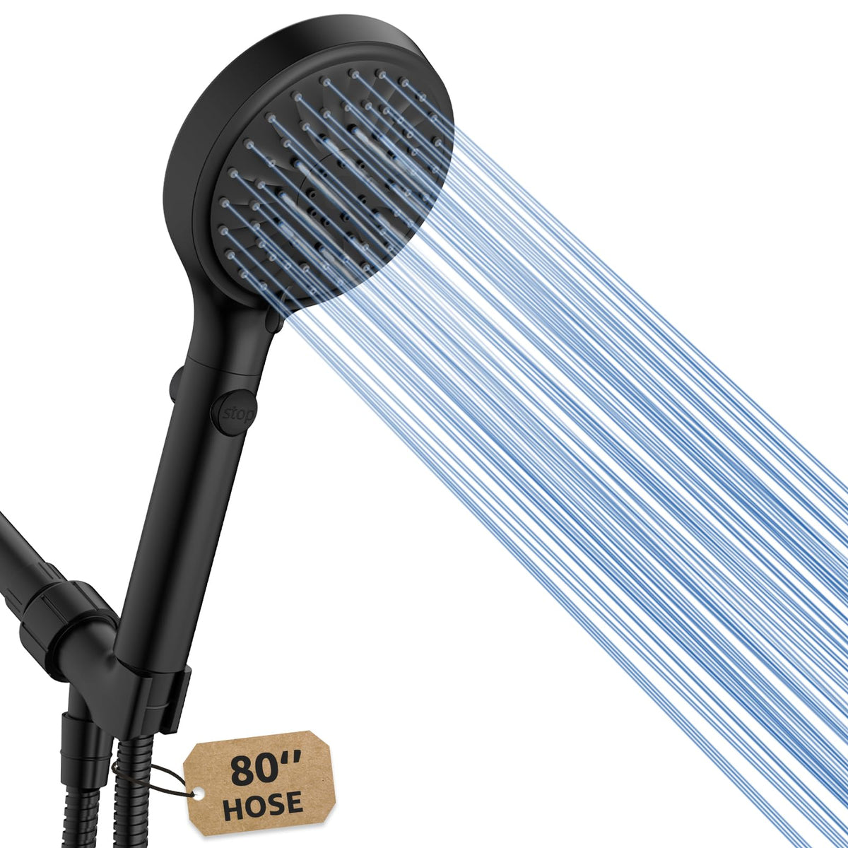 FASDUNT handheld shower head offering versatile spray options for enhanced daily showers