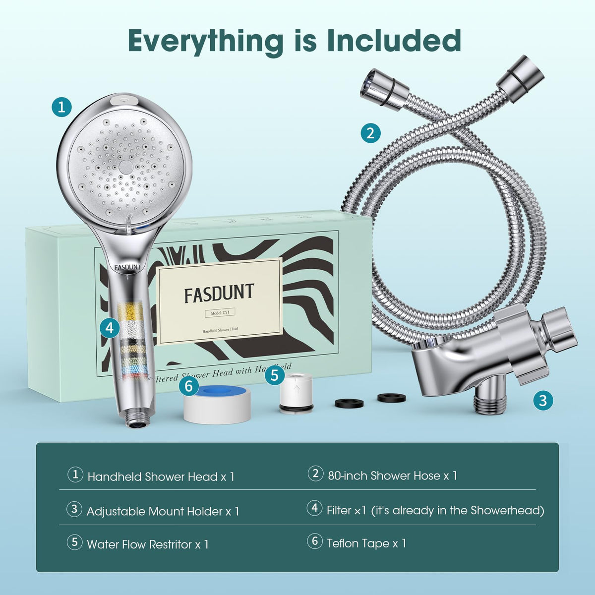 FASDUNT silicone nozzles resist clogging for consistent spray