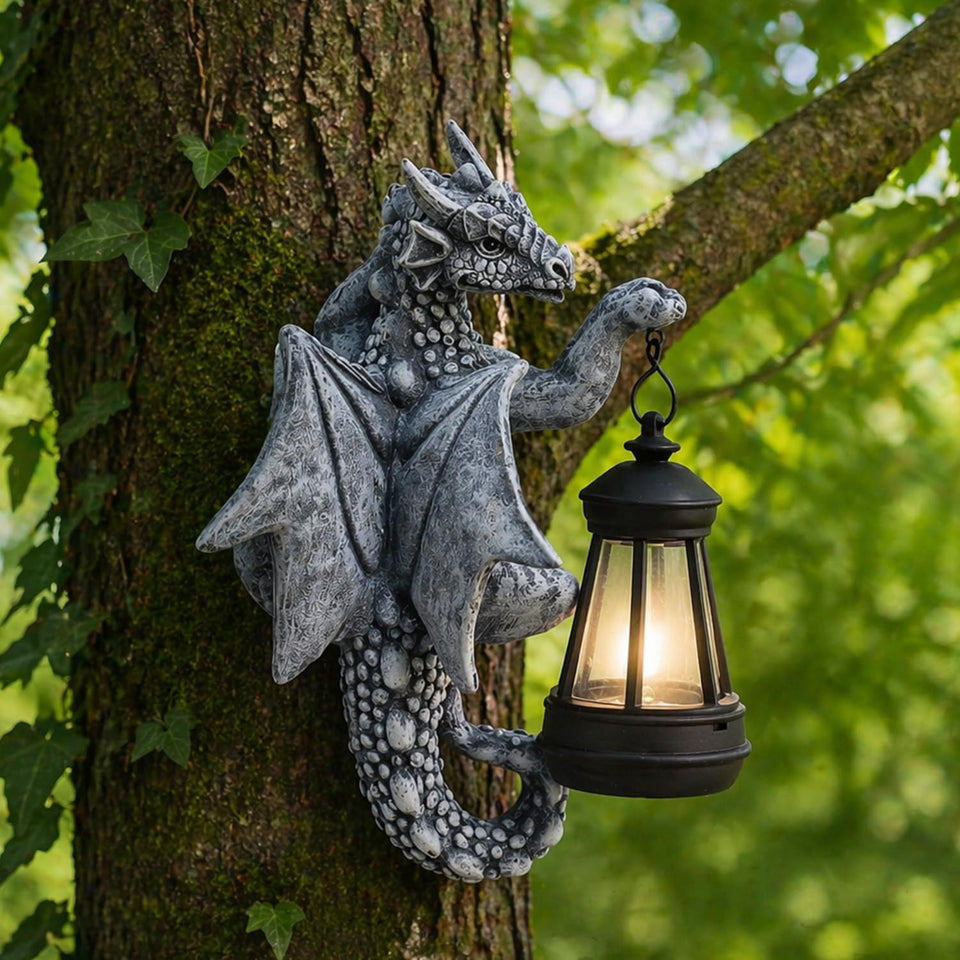 fashionoda dragon tree hugger wall mount adds whimsy to outdoor spaces with a unique sculpture