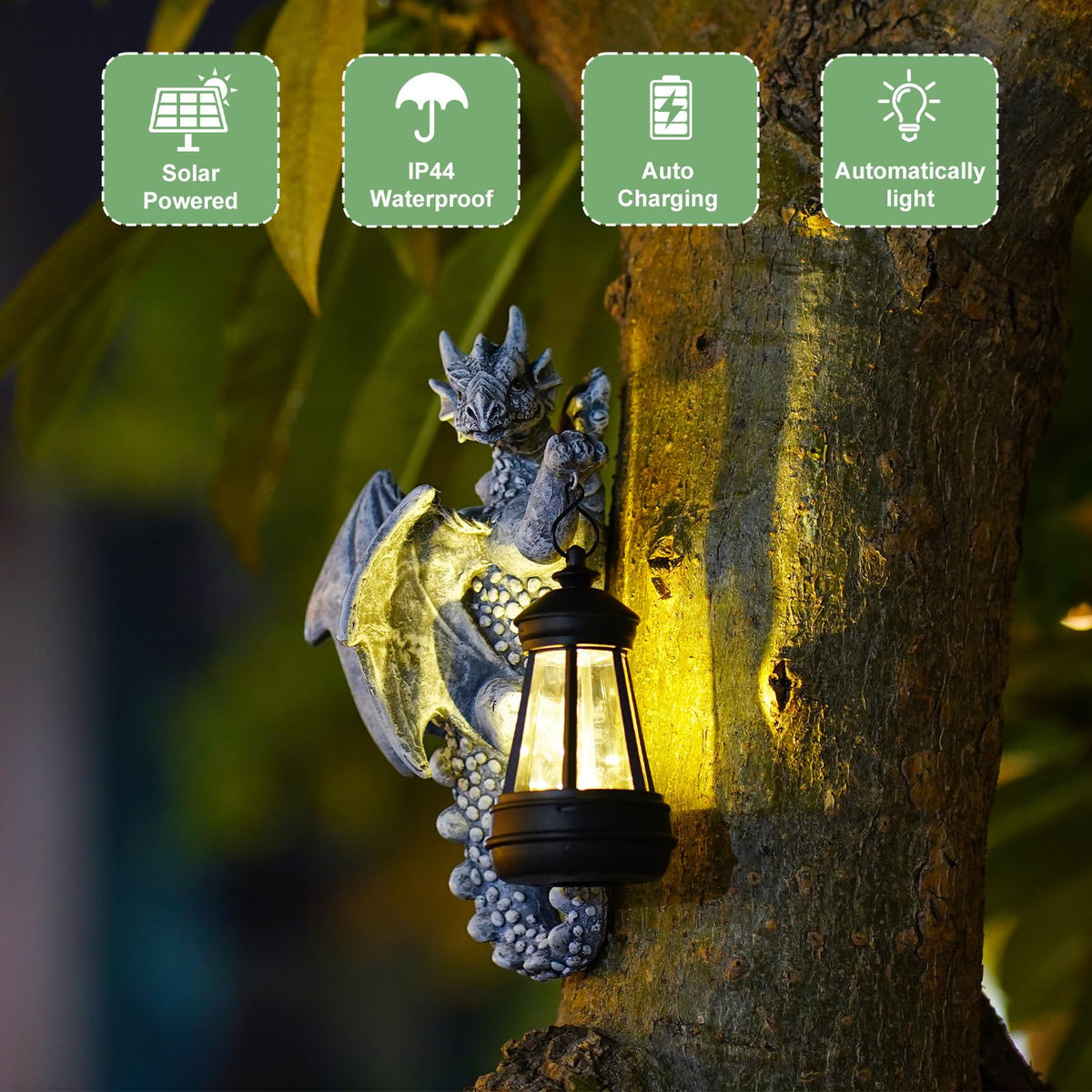 fashionoda dragon tree hugger weather-ready resin withstands seasons for outdoor use