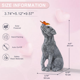 Fashionoda outdoor dog statue in durable resin withstands seasonal weather.