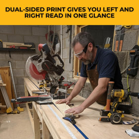 FastCap SpeedTape applied to a flat surface near a saw station for easy installation.