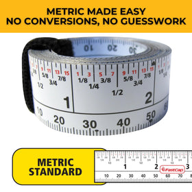 FastCap measuring tape mounted on a layout station during project setup.