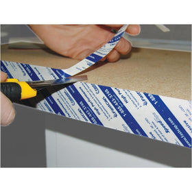 FastCap adhesive roll close-up highlights peel-and-stick practicality for wood projects