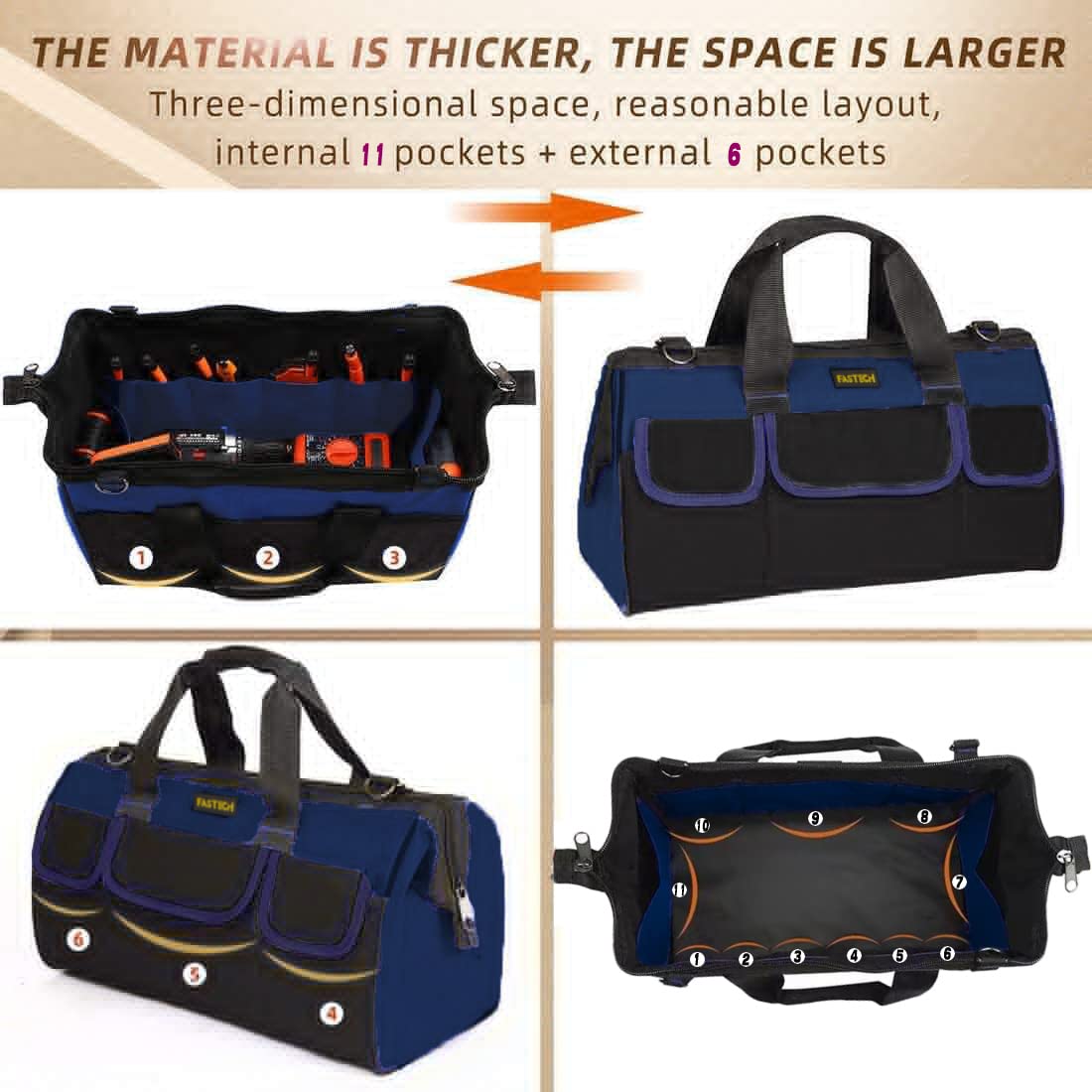 FASTECH bimetal zipper detail ensures smooth operation and longevity.