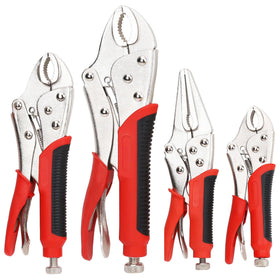 FASTPRO 4-piece locking pliers set demonstrates versatile gripping for home repairs.